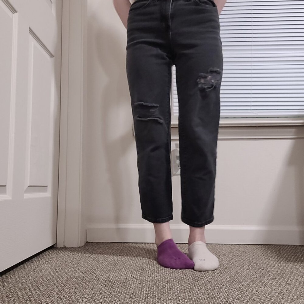 SO High Rise Straight Ripped Jeans